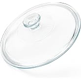 Glass Lids for Corningware French White 2.5 Quart Fluted Round | Glass Casserole Dish Lids for Oven, 2.5 qt lids Replacement Round for pyrex, Replacement Bowl Lid, Casserole Dish Lid