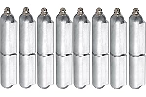MOUNTAIN_ARK 8 Pack 4-1/4" x 3/4" Aluminum Weld On Bullet Hinges with Grease Zerk, Weldable Lift Off Hinges for Boat Trailer Door, Metal Gate, BBQ Smoker Pit