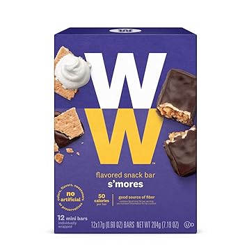 Ww Smores Mini Bar Snack Bar 2 Smartpoints 1 Box 12 Count Total Weight Watchers Reimagined - 