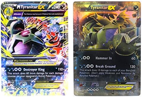 Tyranitar Collection Cards Set - Mega EX - 43/98- EX 42/98- Packed in Box and Sleeves