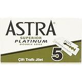 Astra Platinum Double Edge Safety Razor Blades ,100 Blades (20 x 5)