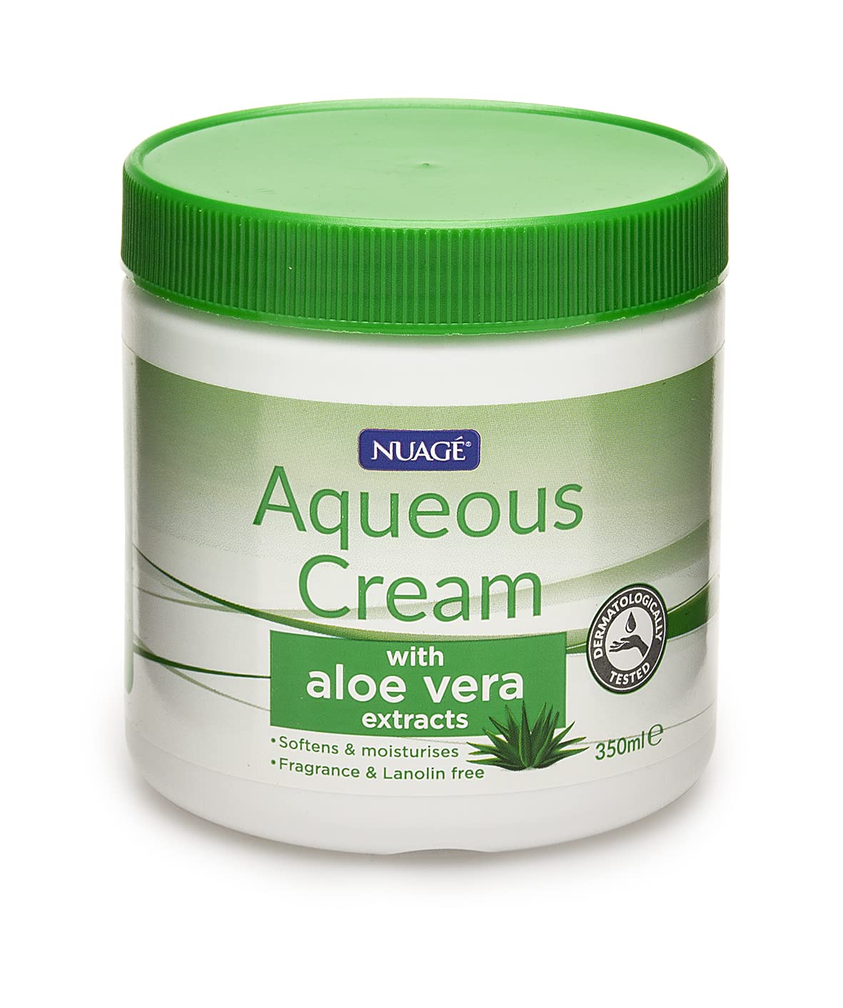 Nuagé Aqueous Cream with Aloe Vera | Moisturising Cream For Cooling, Softening, Soothing & Hydrating Skin (350ml)