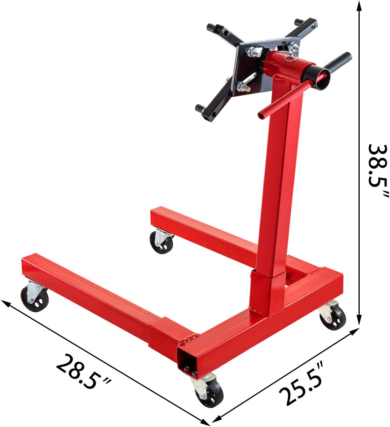 BestEquip Engine Stand 1250LBS Capacity Motor Stand Engine Hoist Rotating Automotive Tools in Heavy Duty Steel with 4 Iron Caster Wheels Maintenance Equipment for Auto Car Truck Jack: Automotive