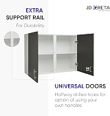 JD Greta 500mm White Matt Kitchen Wall Cabinet Modern Storage Unit view 9