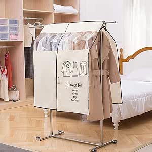 WWLDPTTCD Abrigo Ropa Colgante Transparente Cubierta Antipolvo Funda