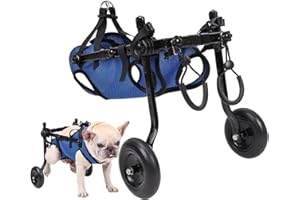 VIDECOR Adjustable Dog Wheelchair for Back Legs，Pet/Doggie Doggy Wheelchairs with Disabled Hind Legs Walking,M