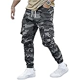 WDIRARA Boy's Camo Cargo Pants Elastic Waist Streetwear Pants with Pockets
