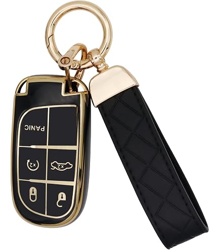 KUNIO Leather Key Fob Case For Dodge RAM 1500/2500/TRX & Jeep Grand Cherokee (2020-2021 Models) - View #5