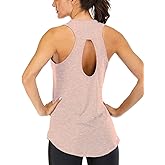 ICTIVE Yoga Tops for Women Loose Fit Workout Tank Tops for Women Backless Sleeveless Keyhole Open Back Muscle Tank