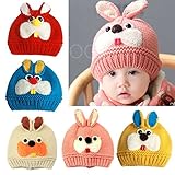 Enjoydeal Fashion Baby Kids Super Cute Rabbit Pattern Cap Winter Soft Woolen Knitted Hat