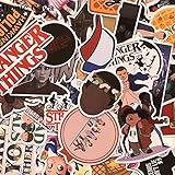 66pcs Stranger Things DIY 90s Art Print Notebook Phone Luggage Laptop Bicycle Scrapbooking Album Decals Stickers
