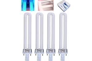 LED Lamps, 4 pcs 9 W Replacement UV Tube 365nm Lamp Bulb Tube for Nail Art Dryer UV Lamp Light