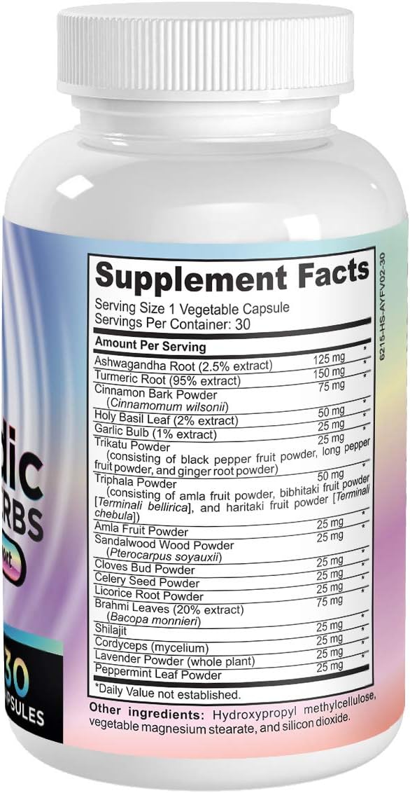 All-in-1 Ayurvedic Herbs/Supplements - Ayurveda Mind/Body/Spirit Herbal Formula Supplement/Pills: Health & Personal Care
