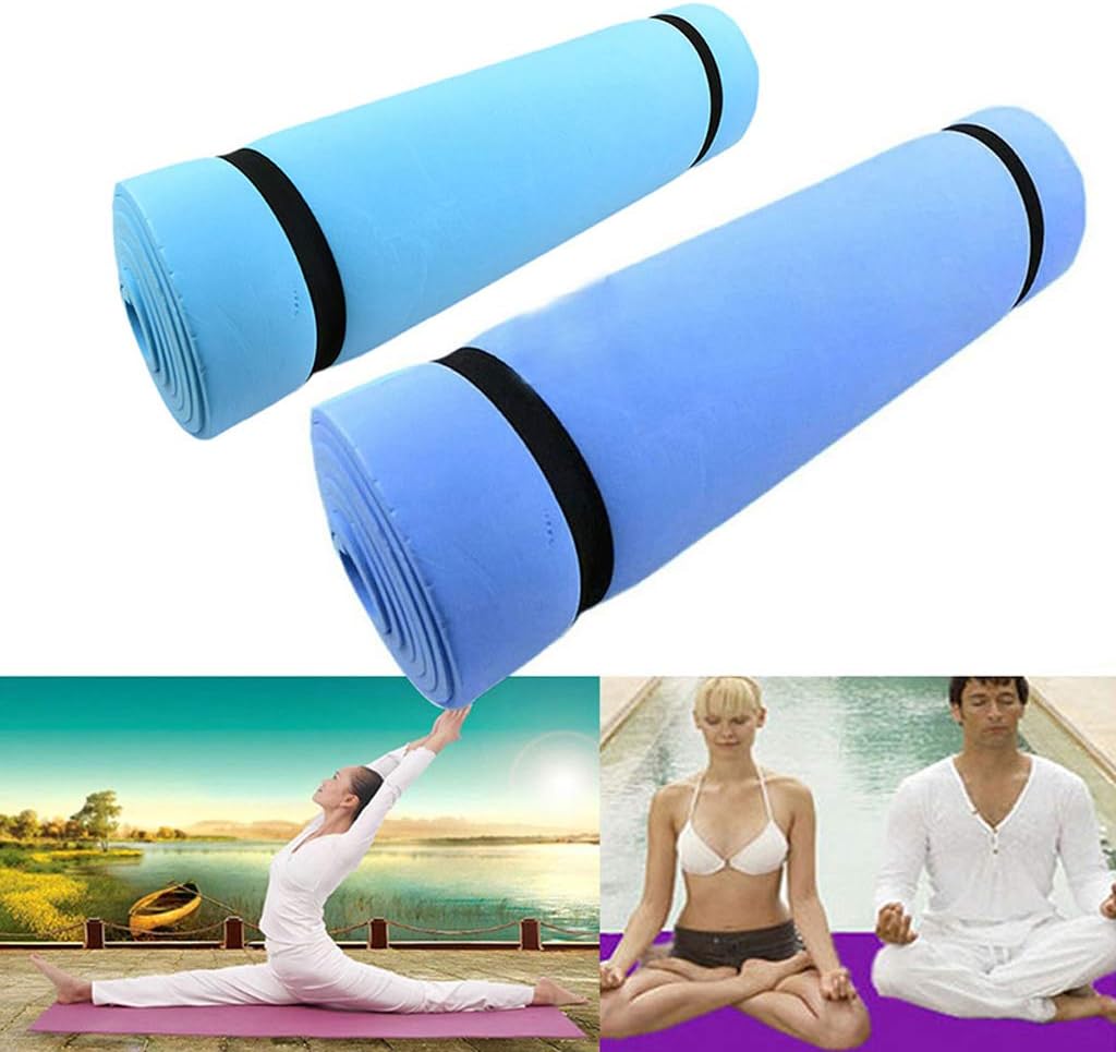 fengkengji Yoga Mat All-Purpose Extra Thick High Density Anti-Tear Exercise 177x50x0.6cm Random Colors（1）
