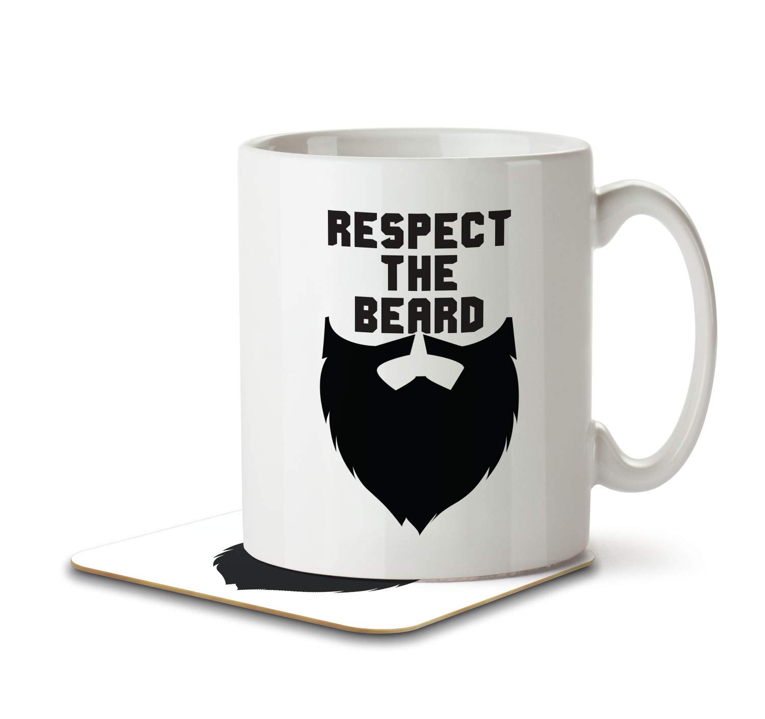 The Inky Penguin - Respect The Beard - Dad Mug and Coaster, Ceramic, 11fl. oz.