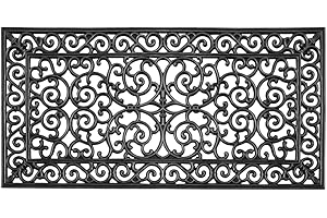 A1 HOME COLLECTIONS A1HC Natural Rubber Doormat, 24"x48", Ideal for Outside Entryway, Dirt Shoe Scraper, Heavy Duty Door mat for Indoor Outdoor, Mats for Entry, Patio Busy Areas