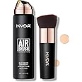 KYDA AirBrush Foundation Spray, Lasting Matte Foundation, Lightweight Cover, Smooth Blendable, Moisturizing Makeup Primer with Soft Brush Applicator-#120 Classic Ivory