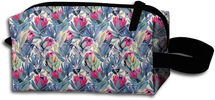 Storage Bag Travel Bag Proteas Floral South Africa Fynbos Cosmetic Bag Portable Travel Makeup Bag