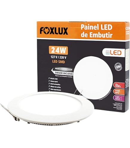 Painel De LED Taschibra 24W Redondo - Iluminação Moderna Para Sua Casa