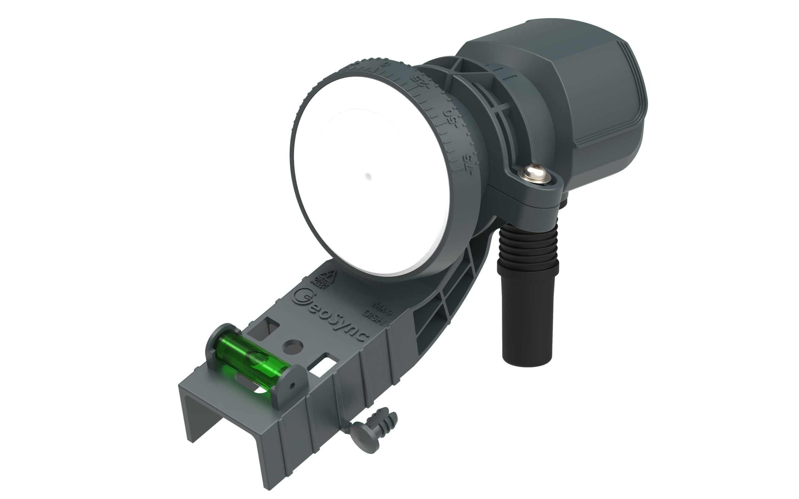 GeoSync Universal Single 1 Output LNB for Satellite Dish SKY Freesat HD TV KU Band Satellite Receiver with Spirit Level Bracket