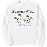 Cornelia Street New York NYC, Bike Floral Sweatshirt