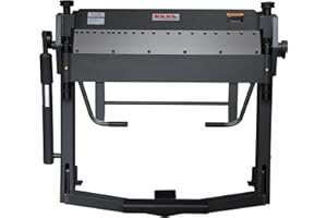 KAKA INDUSTRIAL Pan and Box Brake, 40-Inch Sheet Metal Brake Machine with Fingers, 12-Gauge Mild Steel Capacity Box and Pan Brake with Foot Clamp PBB-4012
