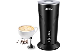 KIDISLE Electric Milk Frother and Steamer, 4 in 1 Automatic Milk Warmer Heater 1.0, Hot and Cold Foam Maker for Coffee Latte Cappuccino, Hot Chocolate, 300ml/10oz