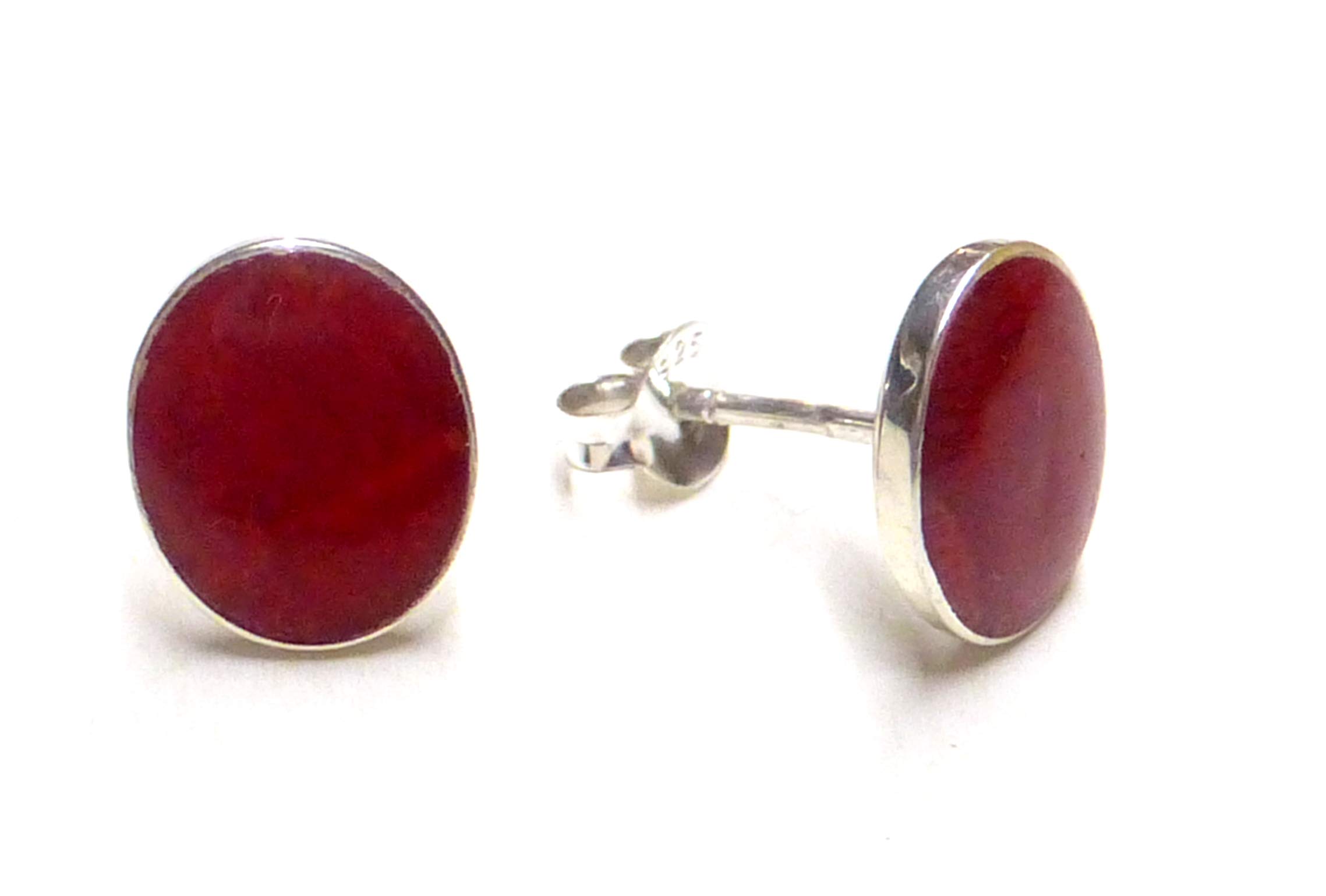 Silberschmuck - BGRed foam coral stud earrings with 925% sterling silver, earrings, gift, jewellery,