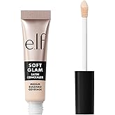e.l.f. Soft Glam Satin Concealer, Medium Coverage, 10 Fair Cool | Hydrating Hyaluronic Acid &amp; 1% Hibiscus Complex, Crease-Resistant, Lightweight Formula, Vegan &amp; Cruelty-Free