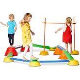 GONGE Build N' Balance Advanced Set - Complete Balance Course for Sensory Exploration and Balance Training - Set of 23 Pieces