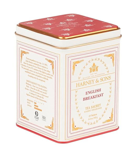 HARNEY & SONS BLACK TEA, ENGLISH BREAKFAST, 20 SACHETS