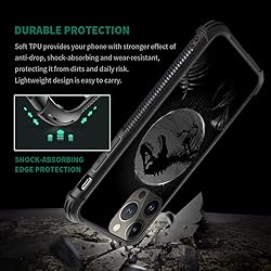 CARLOCA Compatible with iPhone 15 Pro Case,Dinosaur