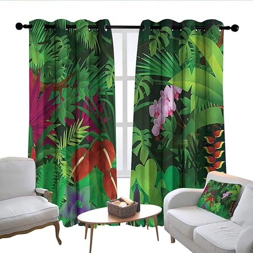 Amazon Com Lewis Coleridge Window Curtain Fabric Jungle