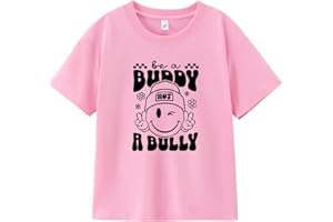 Honeypawpaw Pink Shirt Day for Boys Girls Kids Toddlers, Be A Buddy Not A Bully Anti Bullying Tee, 3T-8T