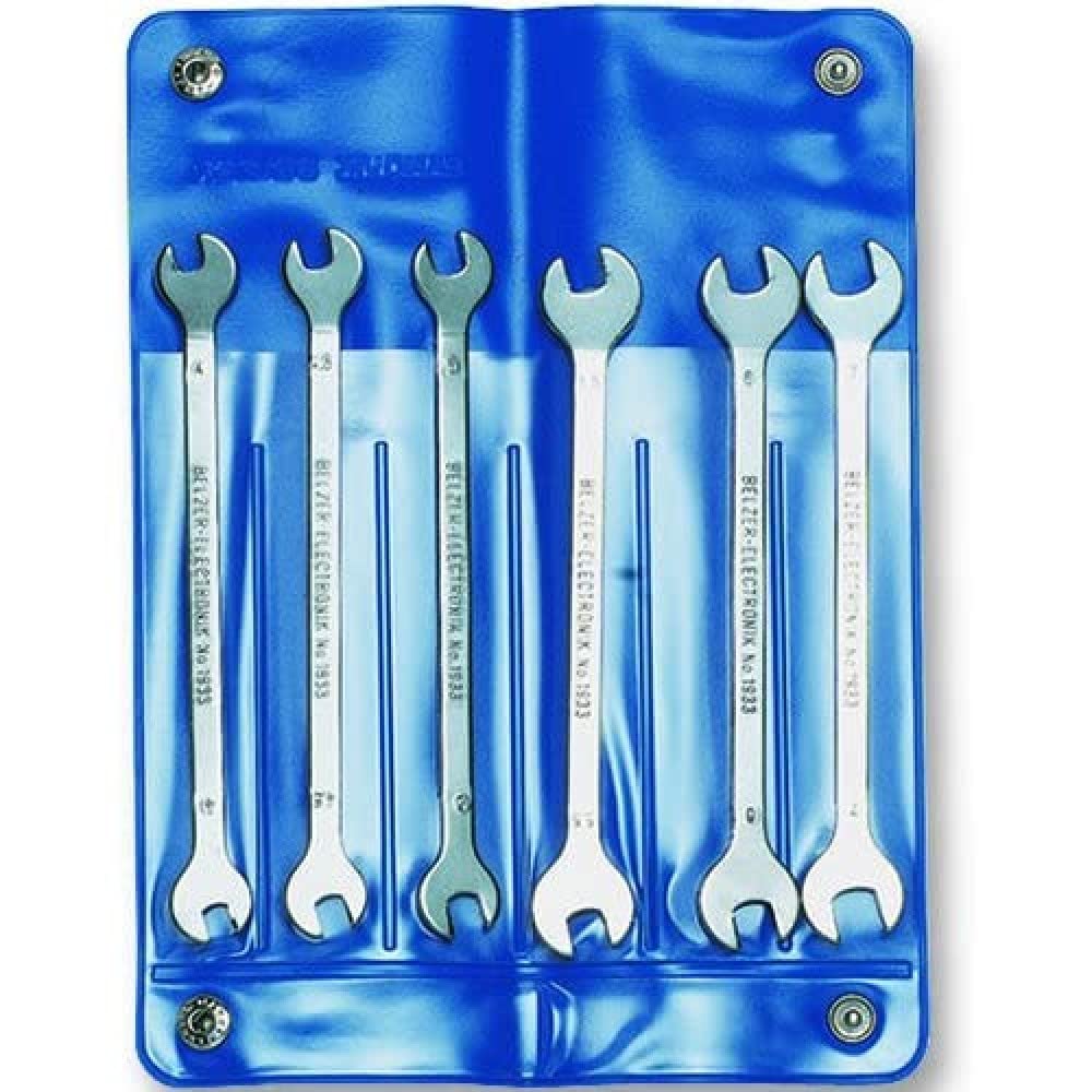 Bahco 1933M/6T Electronic Double Open End Wrench Set, Multi-Colour, Set of 6 Piece