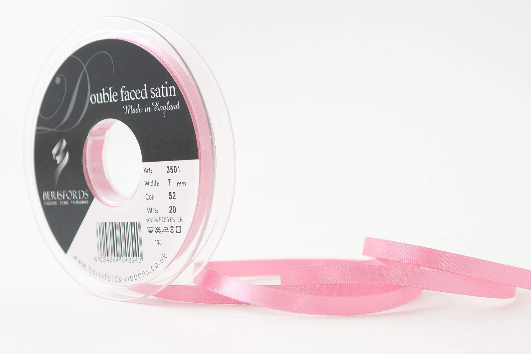 Berisfords Ribbon, Hot Pink, 7 mm
