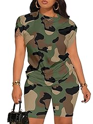 PINSV Women 2 Piece Outfits Summer Sweatsuits Track