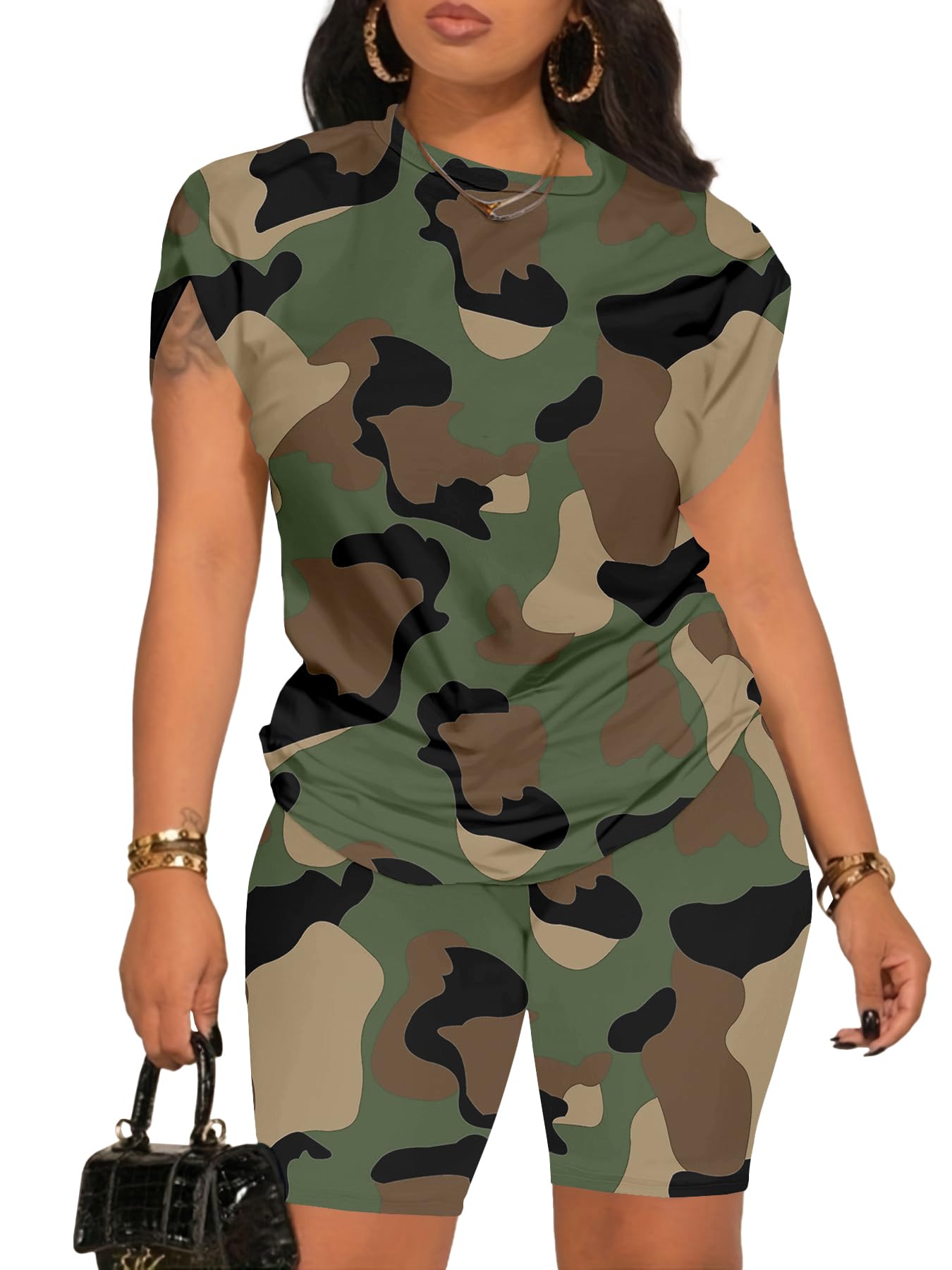 PINSV Women 2 Piece Outfits Summer Sweatsuits Track