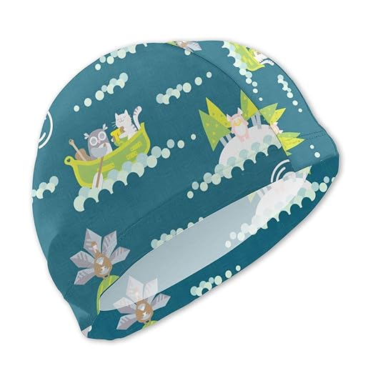Amazon Com The Owl The Pussy Cat Deep Teal Swim Caps For