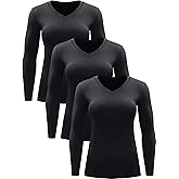 CADMUS Women Long Sleeve Shirt for Workout Dry Fit Yoga t Shirts V-Neck