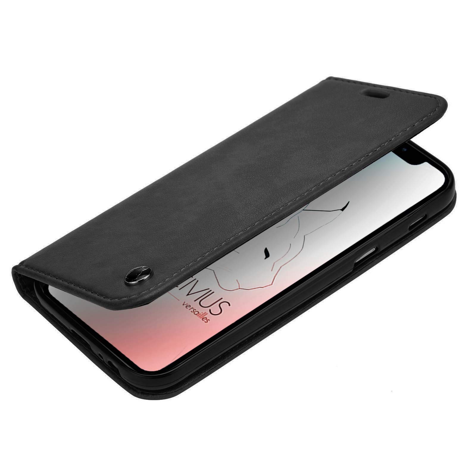 LINCIVIUS  Etui iPhone XR Apple, Housse Apple iPhone XR Coque Protection Intégrale Rabat Portefeuille Aimanté Ultra Fin, Noir, [Satisfait Remboursé 30 Jours]
