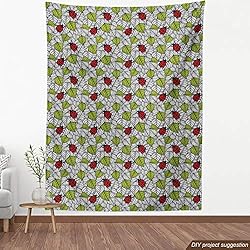 Ambesonne Ladybugs Fabric by The Yard, Ecological