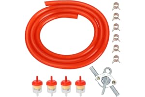 XIKOBY 3.28FT 3/16 Inch ID Gas Fuel Line Compatible with 125cc 110cc Tao tao Coolster Apollo GY6 CRF50 XR50 50cc 90cc Motorcycle Pit Dirt Bike ATV Go Kart Parts with 1/4" Inline Shut Off Valve Petcock