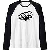Brass Knuckles Blackwork Minimal Raglan Baseball Tee