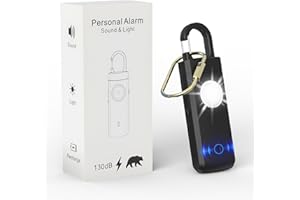 HOTLIFE Personal Safety Alarm for Women, Women Self Defense Keychain Alarm, Personal Alarm with 130 dB Siren & Strobe Light, Personal Emergency Safety Devices for Men, Children, Elderly