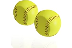 K KHLOK-12-Inch Leather Flat Training Practice Softball - Durable Spin Right Softball Spinner Pitching Pitcher Trainer Traini