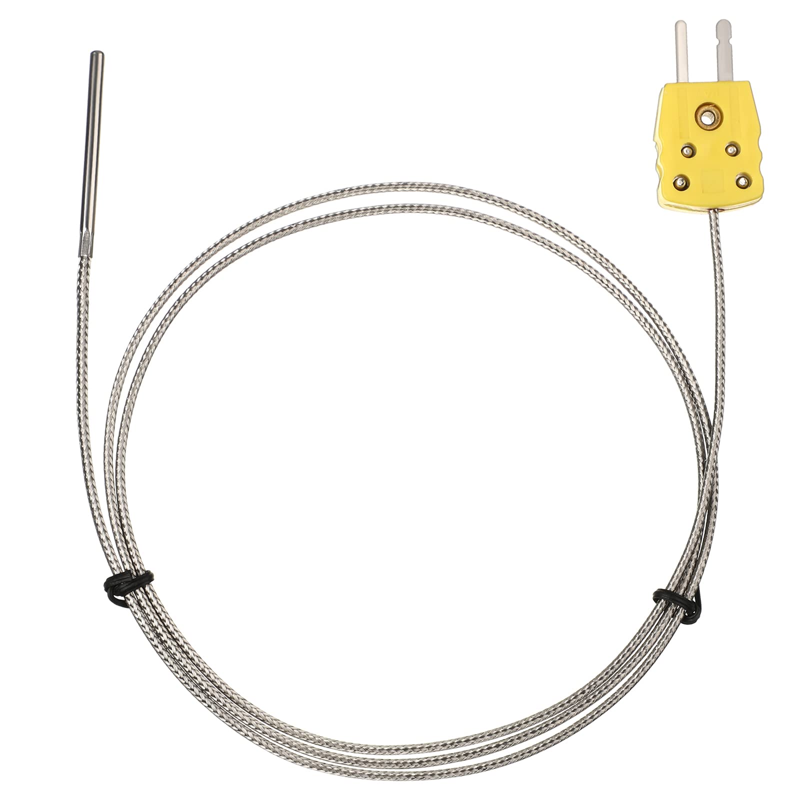 Photo 1 of Yunsailing Type K Thermocouple Probe Tl1004 K Type Sensor Probes Metal Mini Connector Temperature Sensor for Meter in Temperature Range from 0 to 500 Celsius(1 Pcs)