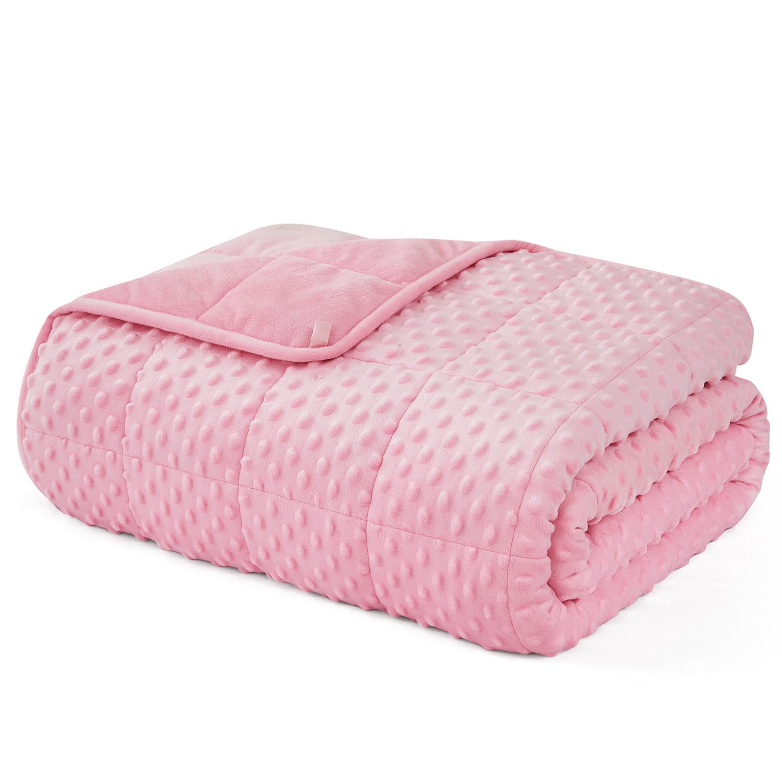 L'AGRATY Weighted Blanket for Adult - 80"x87" 20lbs Minky Dots Heavy Blanket with Glass Beads Soft Breathable for All-Season Summer Fall Winter Thick Comfort for Sleeping Image