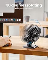gaitop USB Desk Fan Small Quiet 3 Speeds Portable Personal Table Fan Black view 4
