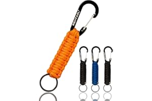 REHTAEL Paracord Keychain Lanyard Rope Braided Key chain w/Strap Hook Clip Carabiner for Men Women Keys Backpack Accessories